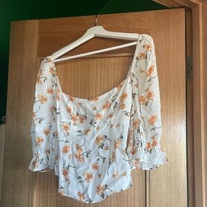 Reformation floral blouse size 8
